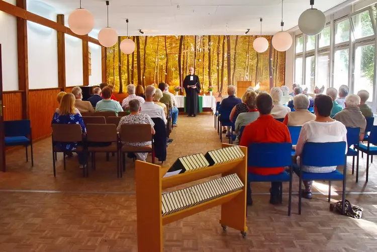 Letzter Gottesdienst im Gemeindezentrum Celsiustraße vor dem Neubau am 24. Juli 2022 