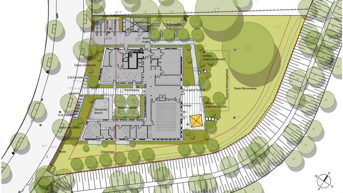 Lageplan Freiraumgestaltung